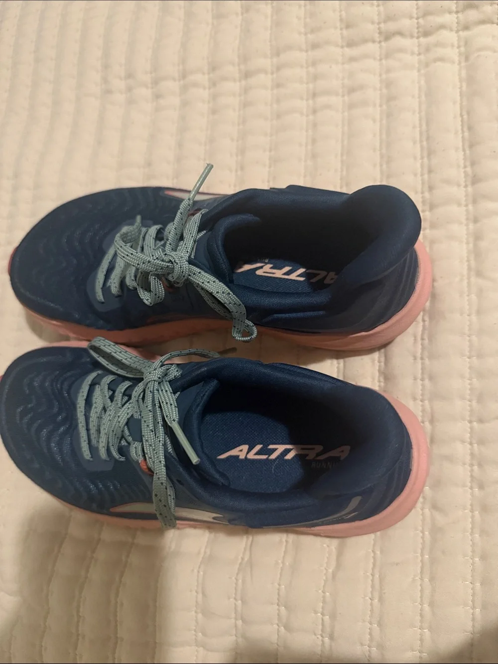 Altra Navy Blue and Pink Women's Athletic Shoes